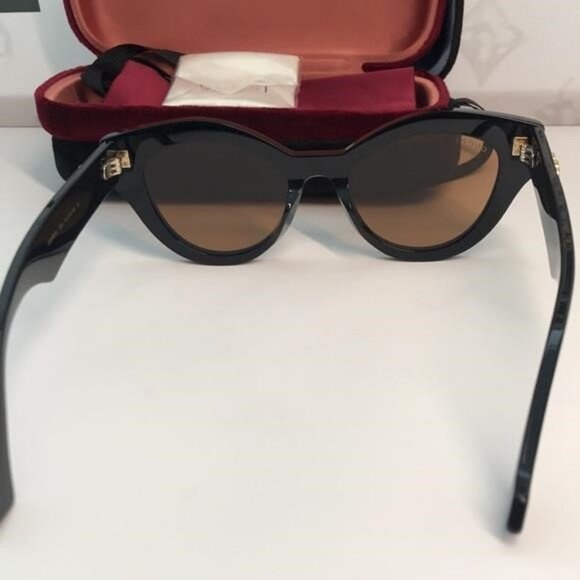 Authentic Gucci GG0957S 003 Sunglasses Black/Brown – New\